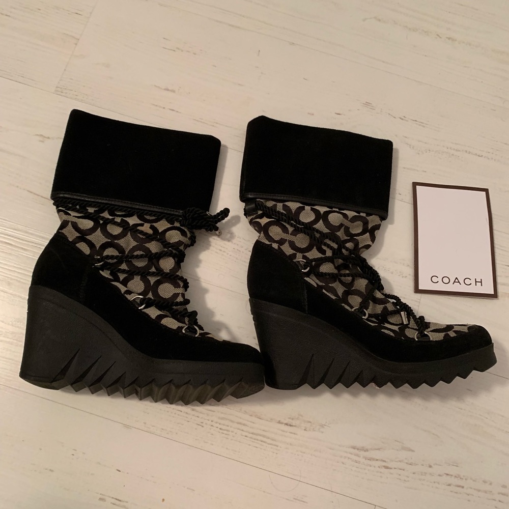 Coach Black Boots Size 6